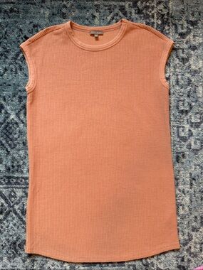 Lilla| P Sleeveless Waffle Dress - Coral